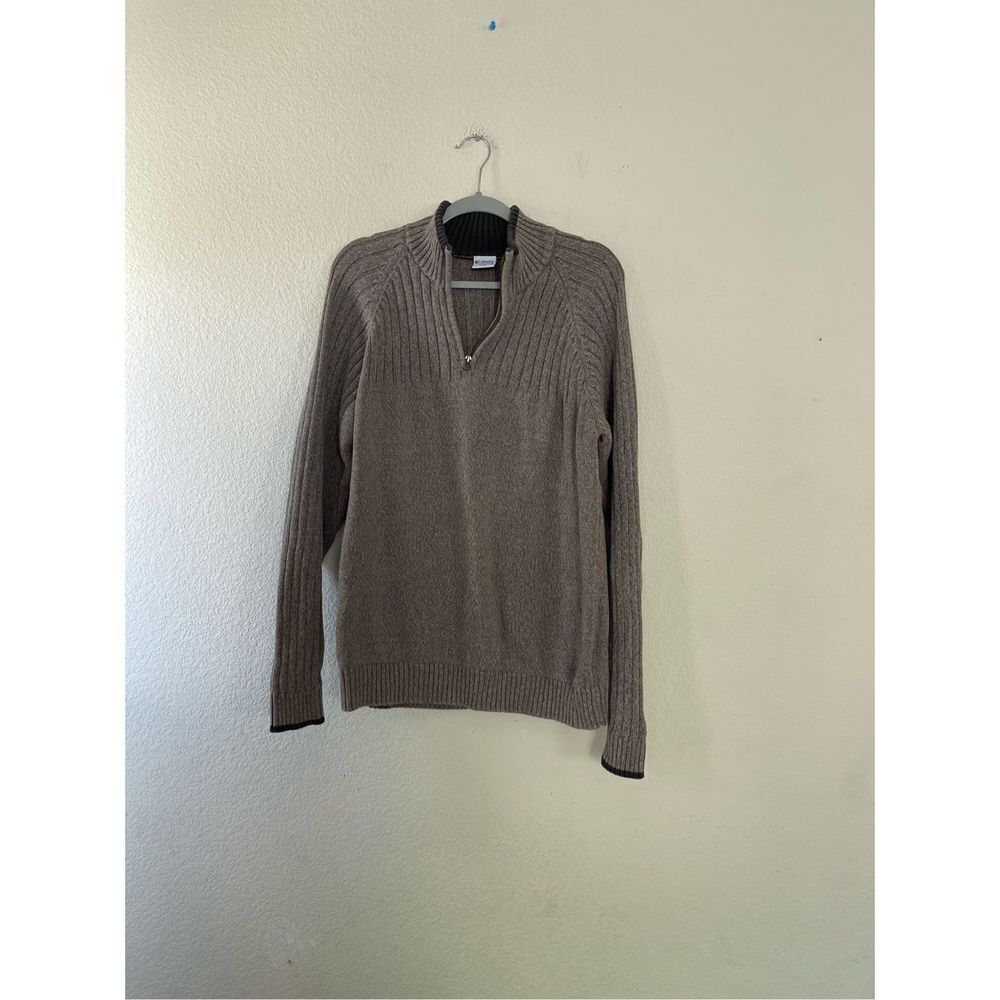 Columbia mens quarter‎ zip knit sweater size large